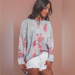 NWT Show Me Your Mumu Bonfire Sweater in World Tour XS Oversized 🌏 Map